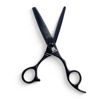 Juntetsu Matte Black Offset Professional Scissors Set 5.0" Cutting & Thinning Scissor (SKU: JUN-JMTB-S50)