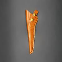 Juntetsu Premium Single Scissor Protector - Hand-Stitched Leather (SKU: JUN-JUNTETSU-J01-BROWN)
