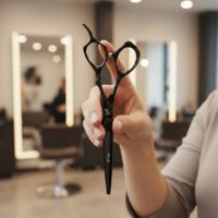 Mina Ash Black Cutting Scissors (SKU: MIN-ASH-C55)
