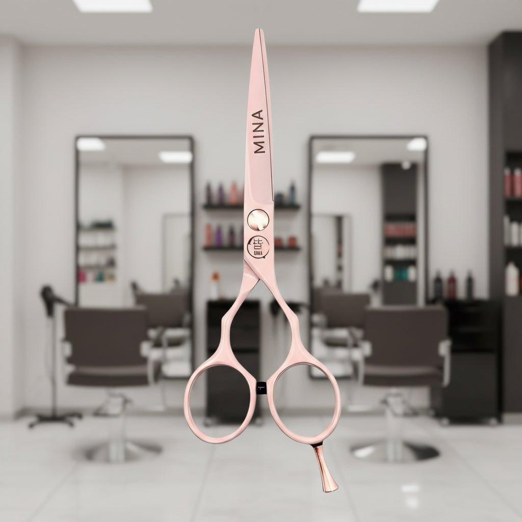 Mina Classic Pastel Pink Hair Cutting Scissors - Japan Scissors