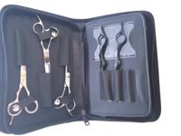 Pink leather scissor pouch product image