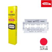 Feather Japan HI-STAINLESS Double Edge Replacement Blade in 100 BladePack - Styling Razor For Hair Stylists & Barbers