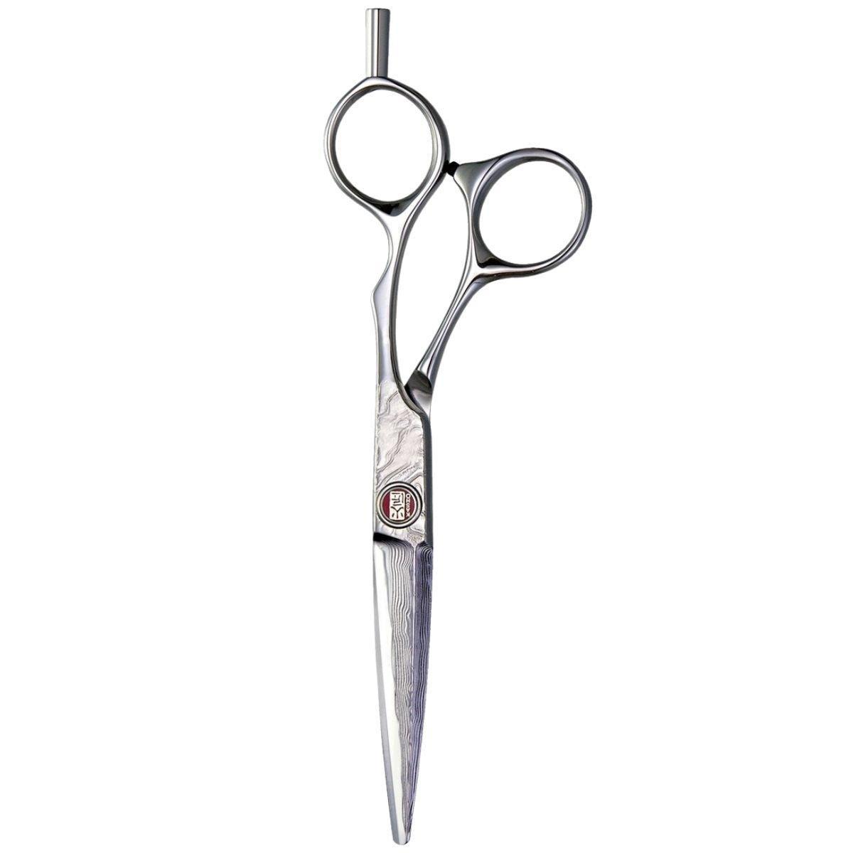 Kasho Damascus Offset Hair Cutting Scissors (SKU: SCKAD55OS)