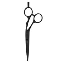 Kasho Silver Offset: BLACK Hair Cutting Scissors (SKU: SCKSI55OSB)