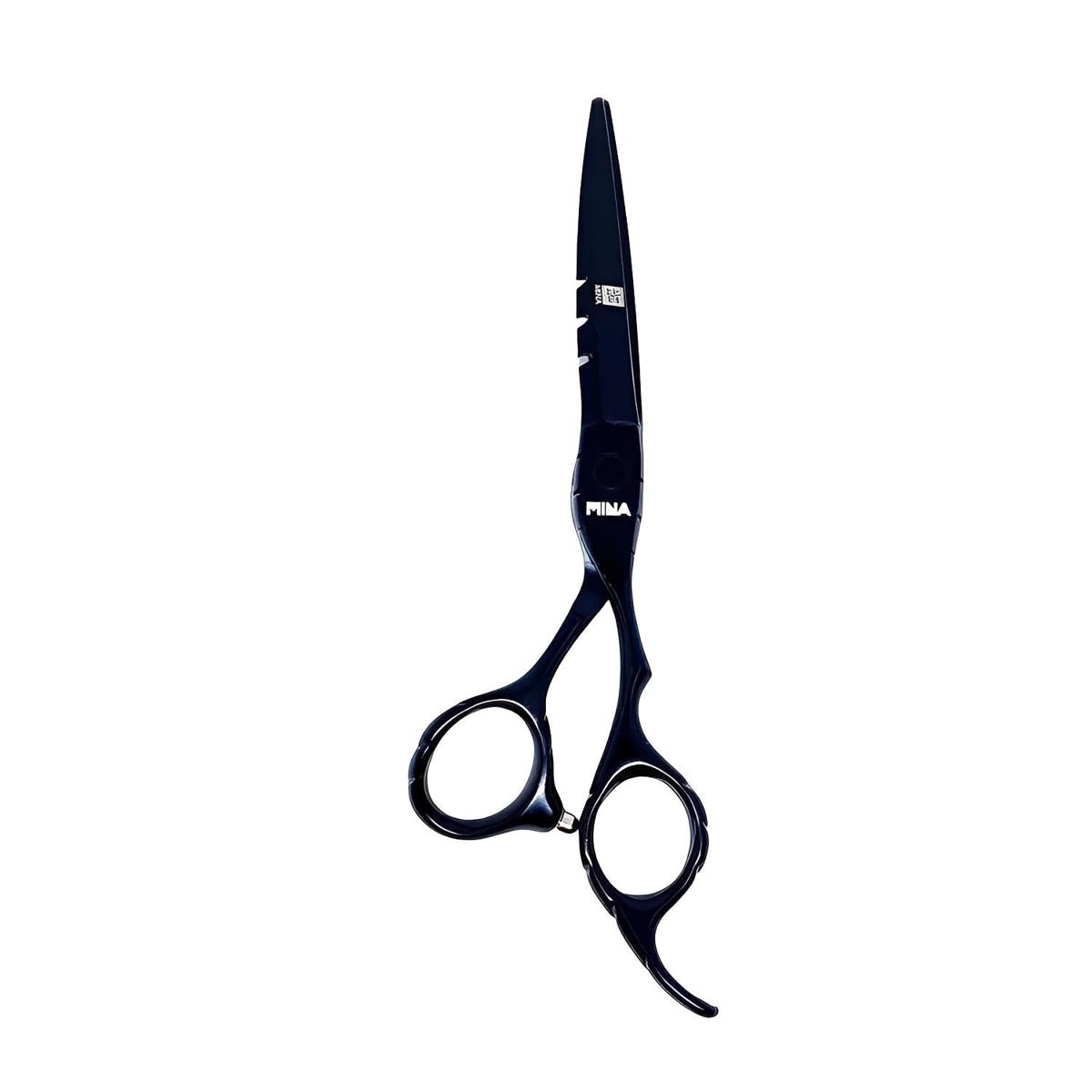 Mina Matte Black Offset Cutting Scissors (SKU: MIN-MTB-C60)