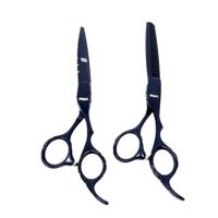 Mina Matte Black Offset Hairdressing Scissor Set (SKU: MIN-MTB-S60)