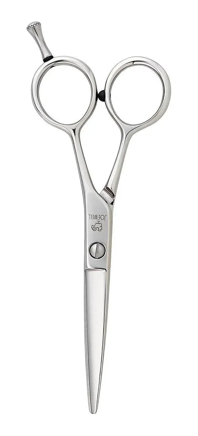 Complete closed Joewell New Era cutter with opposing rings, finger rest and a slotted central screw.