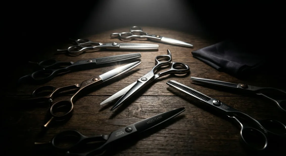 Premium Japanese hair cutting shears collection — real from Japan